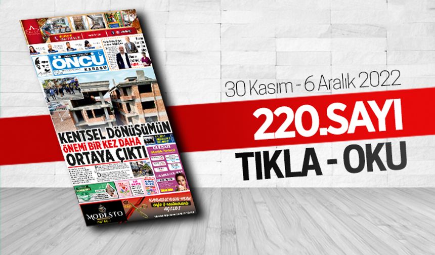 Öncü Karasu Gazetesi 220.sayı