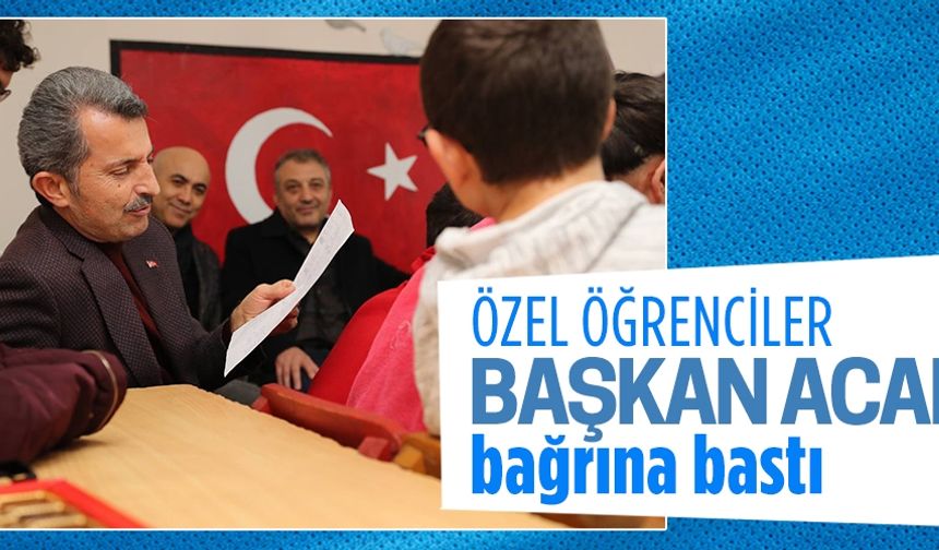 Başkan Ahmet Acar’dan özel eğitim öğrencilerine ziyaret