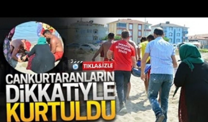 7 yaşındaki kız, cankurtaranların dikkatiyle kurtuldu