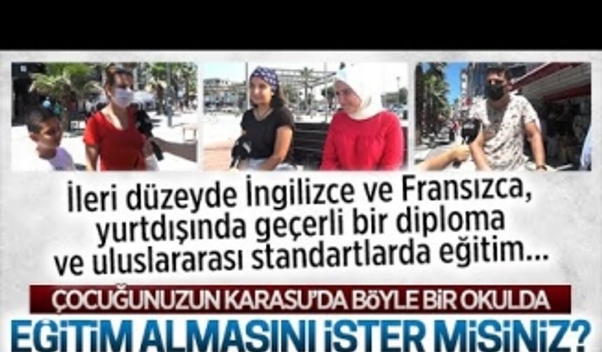 Çocuğunuzun Karasu'da böyle bir okulda eğitim almasını ister miydiniz?