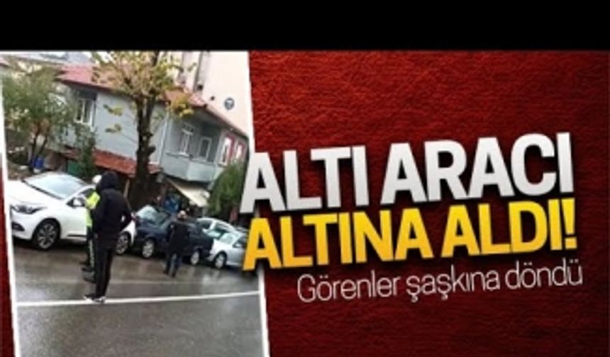 Freni boşalan kamyon altı aracı altına aldı