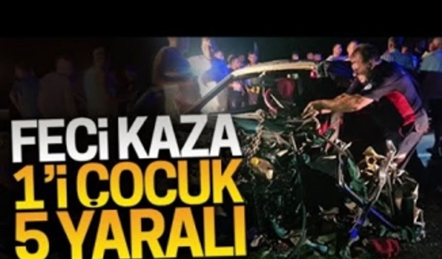 Karasu'da feci kaza: 1'i çocuk 5 yaralı!