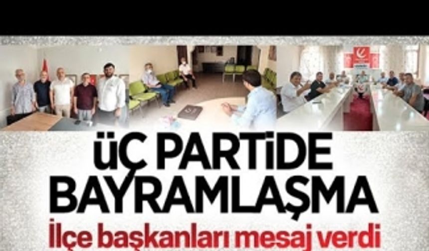 Karasu'da üç partide bayramlaşma