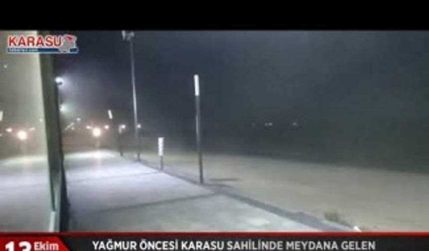 Karasu sahilinde kum fırtınası