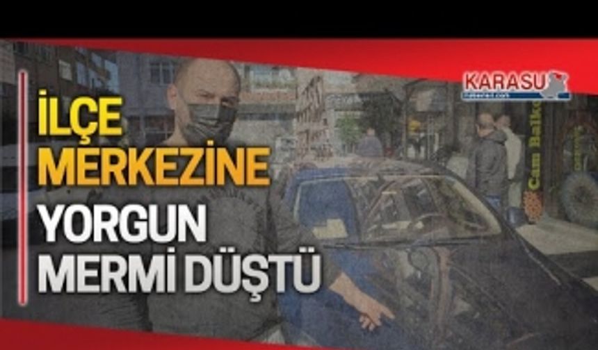 Karasu’da ilçe merkezine yorgun mermi düştü