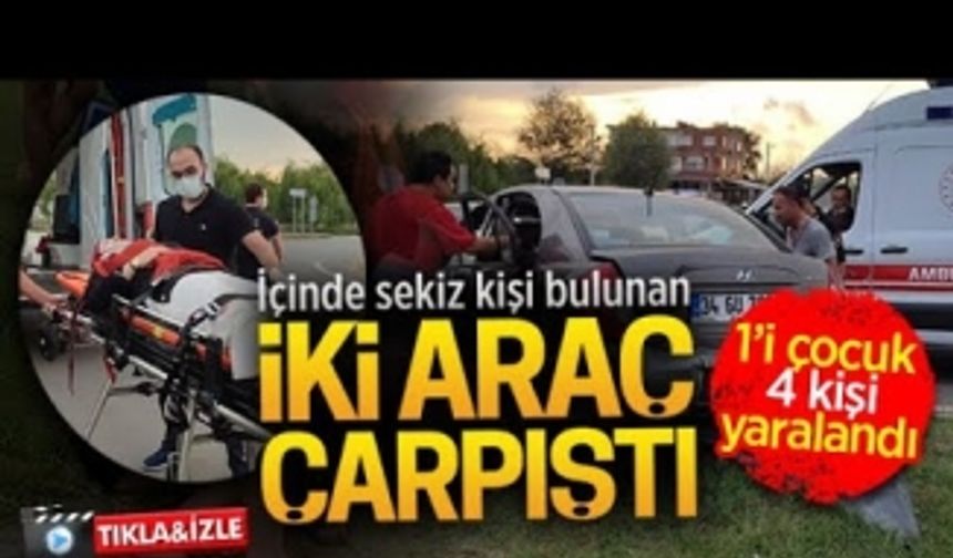 Küçük Karasu kavşağında kaza: 4 yaralı!