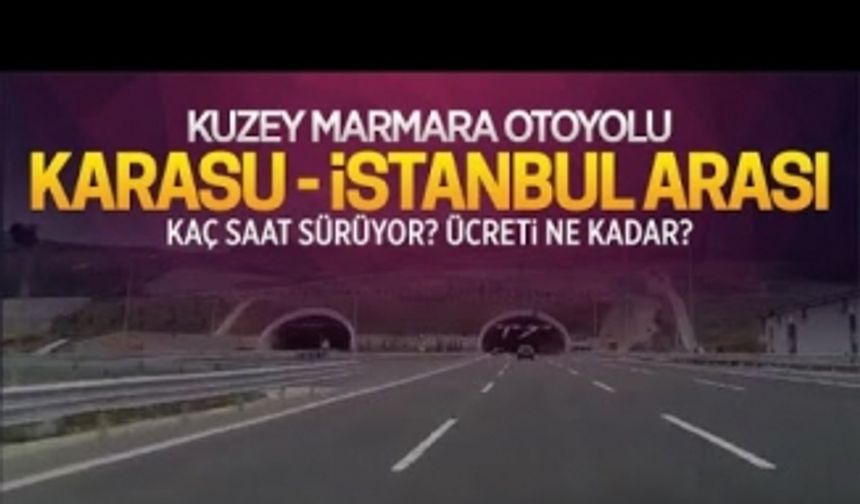 Kuzey Marmara Otoyolu, Karasu – İstanbul arası seyahat