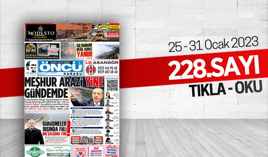 Öncü Karasu Gazetesi 228.sayı