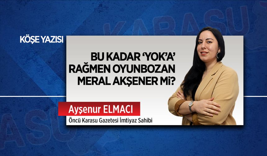 Bu kadar ‘YOK’A’ rağmen oyunbozan Meral Akşener miydi?