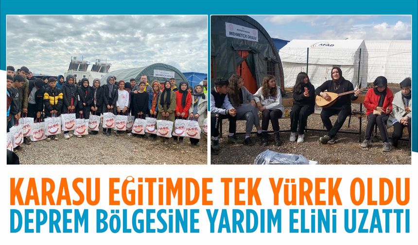 Karasulu ekip, Kahramanmaraş’a giderek toplanan malzemelerini teslim etti