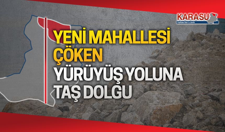 Çöken yola taş dolgulu çözüm