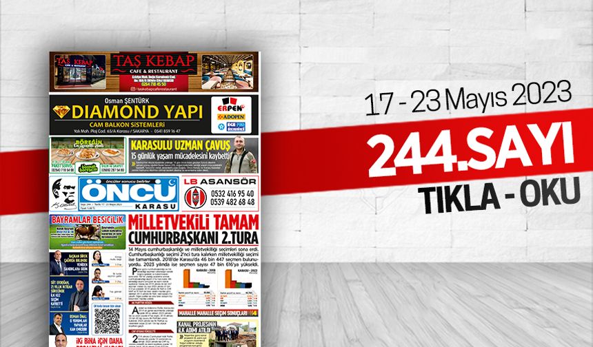 Öncü Karasu Gazetesi 244.sayı