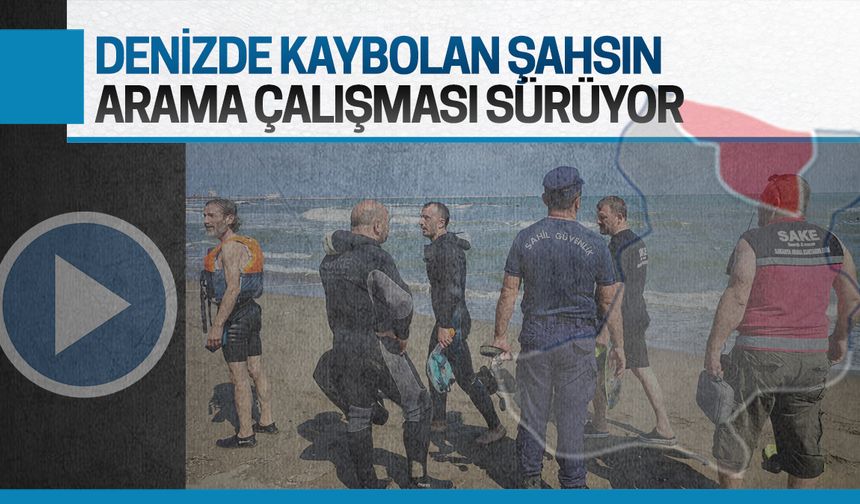 Karasu'da girdiği denizde kaybolan şahsı arama çalışması sürüyor