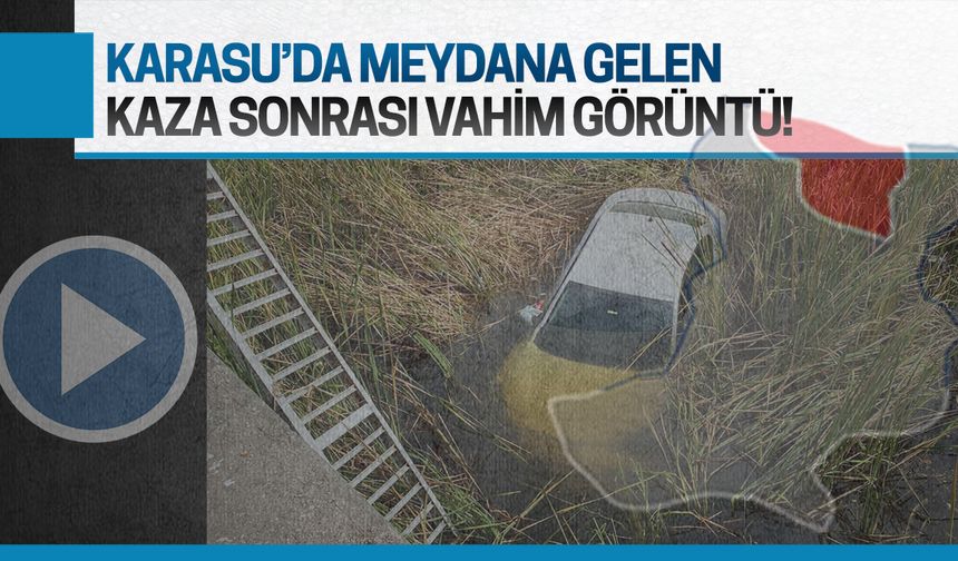 Karasu'da meydana gelen kaza sonrası vahim görüntü