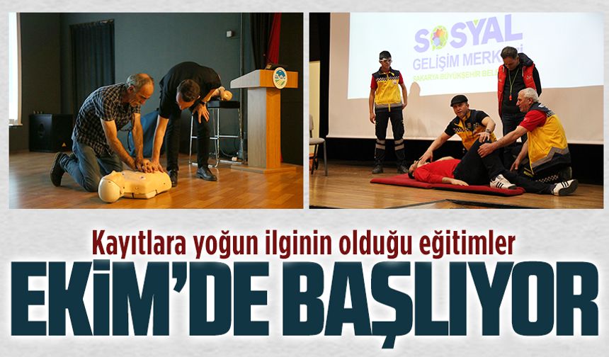 Büyükşehir'in ilk yardım eğitimleri Ekim’de başlıyor