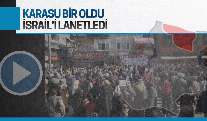 Karasu'da yüzlerce kişi, Filistin'e destek için yürüdü