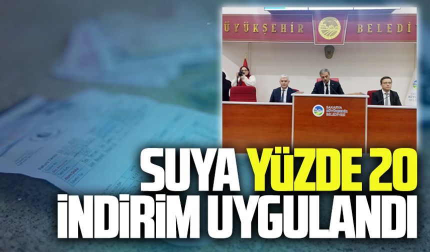 Sakarya’da suya yüzde 20 indirim uygulandı