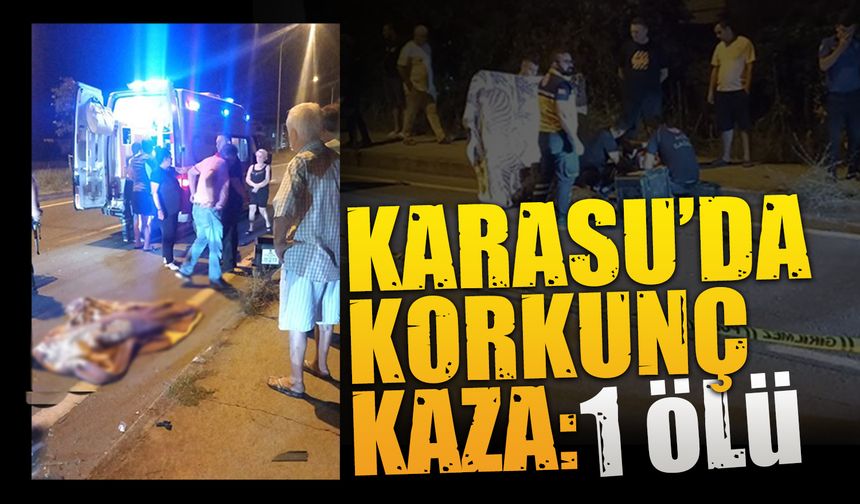 Karasu'da gece saatlerinde korkunç kaza: 1 ölü