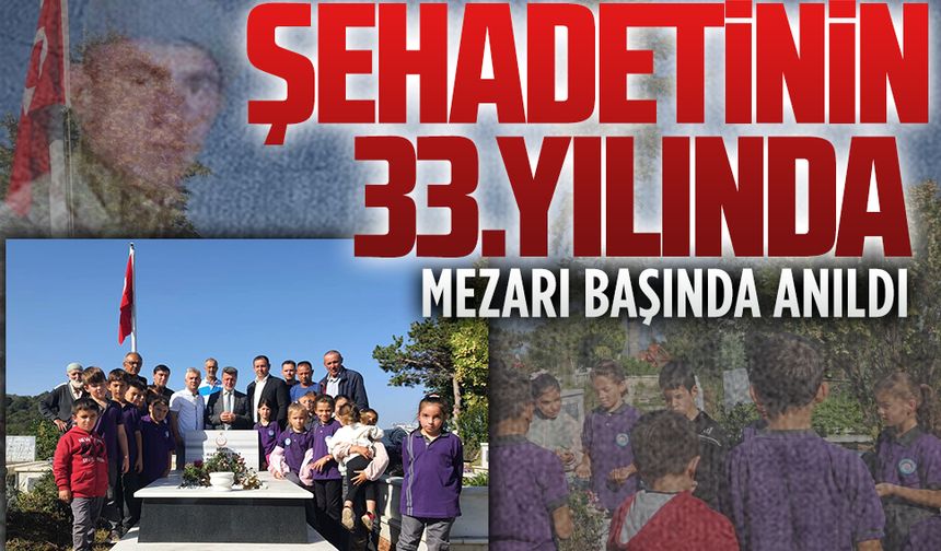 Şehit İsmail Hakkı Yılmaz, yıldönümünde mezarı başında anıldı