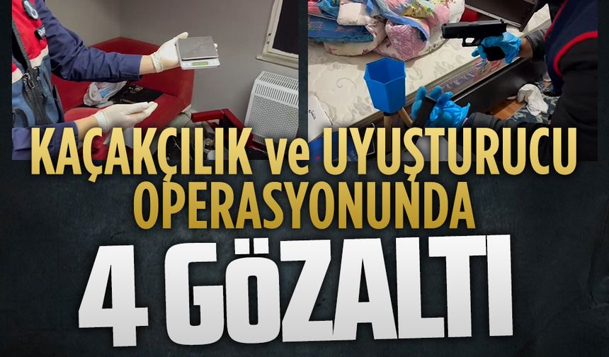 Karasu’da uyuşturucu ve kaçakçılık operasyonu: 4 gözaltı!