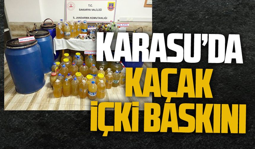 Karasu’da kaçak içki baskını