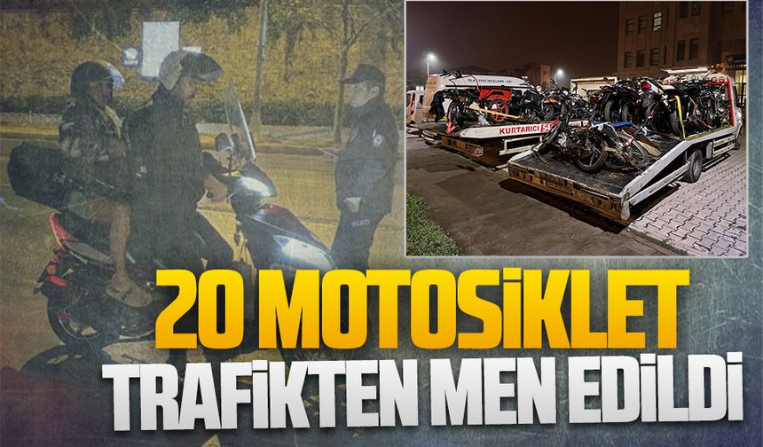 Karasu’da 20 motosiklet trafikten men edildi