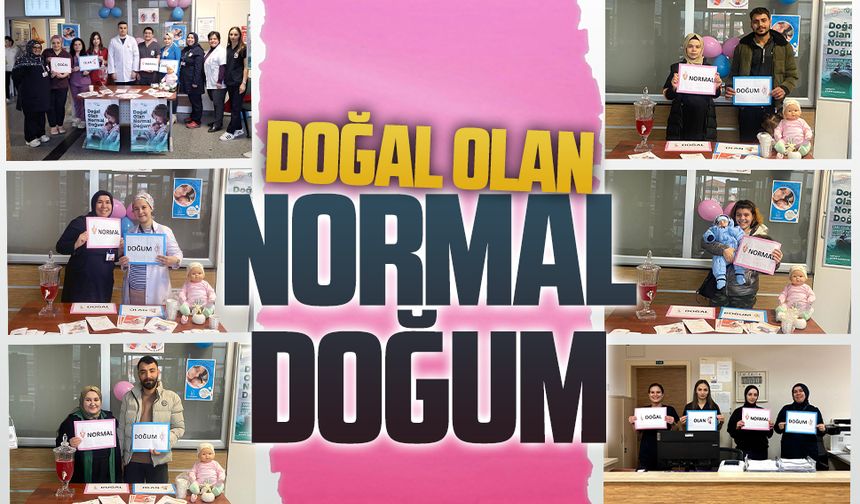 Karasu Devlet Hastanesi’nde normal doğuma dikkat çekildi