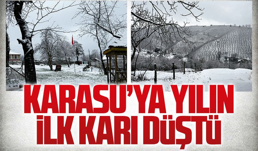 Karasu’ya yılın ilk karı yağdı, yüksek kesimler beyaza büründü