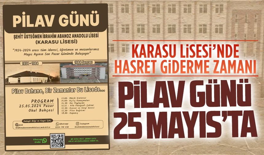 Şehit Üsteğmen İbrahim Abanoz Anadolu Lisesi'nden mezunlara davet