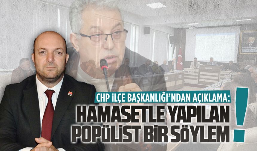 CHP Karasu İlçe Başkanlığı’ndan Yıldırım’a yanıt
