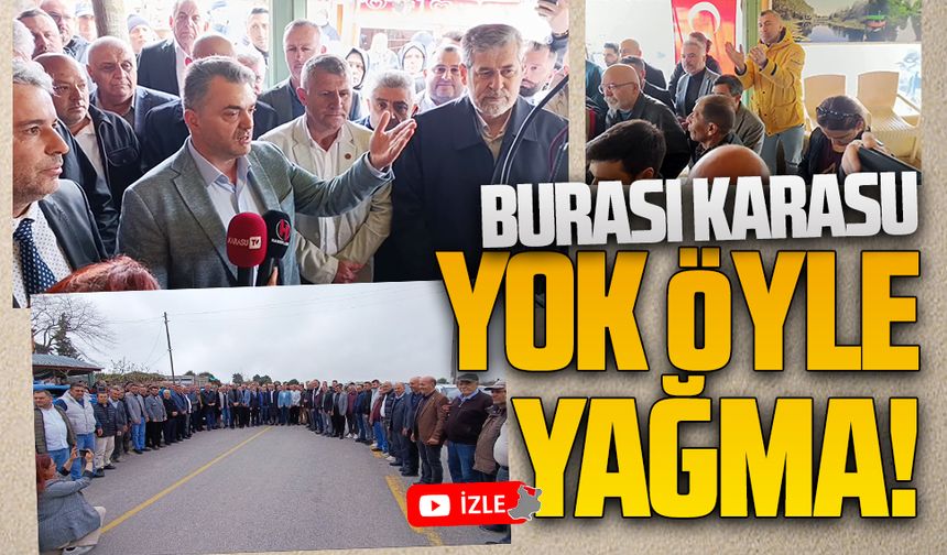 Karasu, sahillerine sahip çıktı, toplantı engellendi
