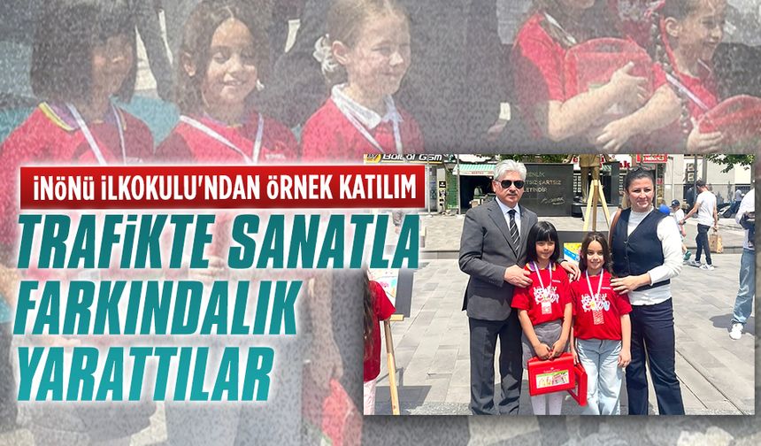 İnönü İlkokulu öğrencilerinden trafik kurallarına duyarlılık