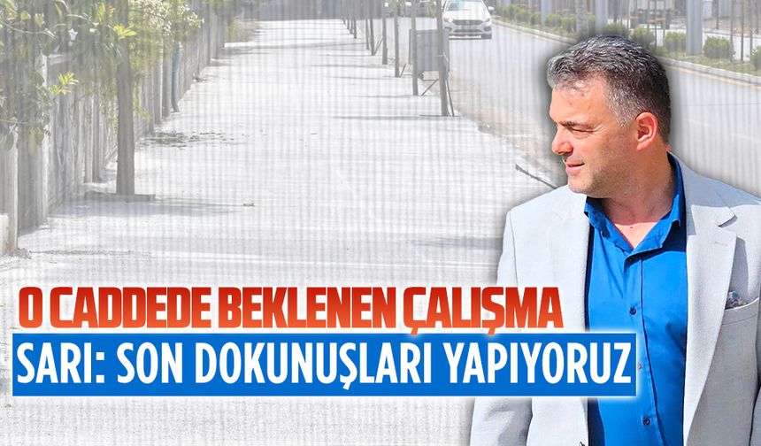 Mimar Sinan Caddesi’nde kaldırım çalışmaları devam ediyor