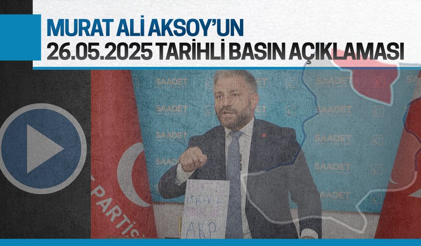 Murat Ali Aksoy: İsrail ile işbirliğinizi derhal sonlandırın!