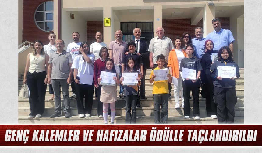 Dereceye giren öğrenciler ödüllendirildi