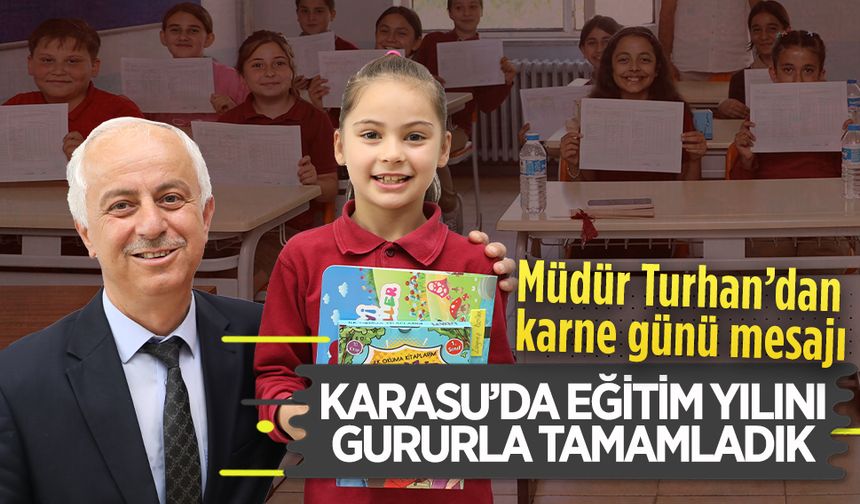 Müdür Çetin Turhan’dan teşekkür ve tatil mesajı