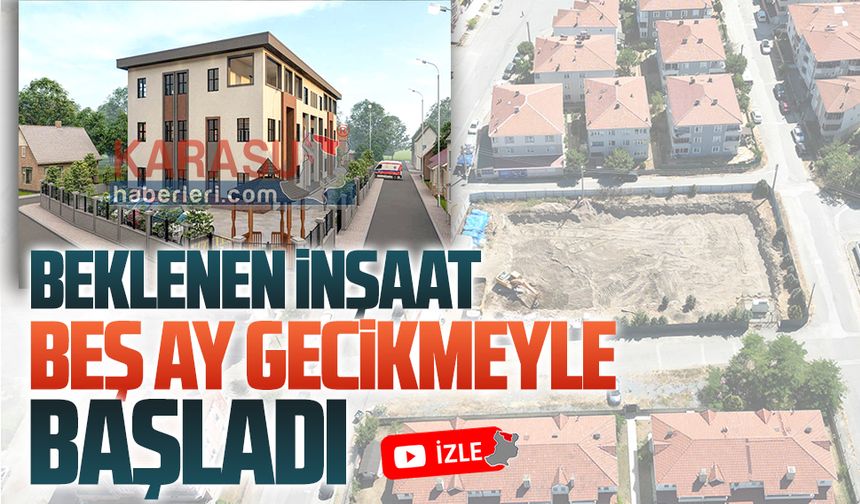 Yalı Sağlıklı Hayat Merkezi inşaatı beş ay gecikmeyle başladı