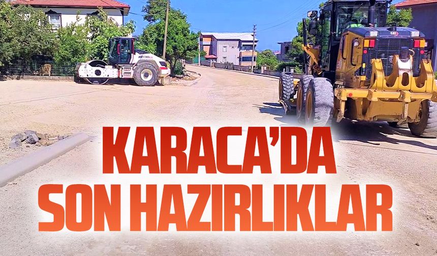 Karaca Caddesi’nde asfalt öncesi hazırlıklar sürüyor