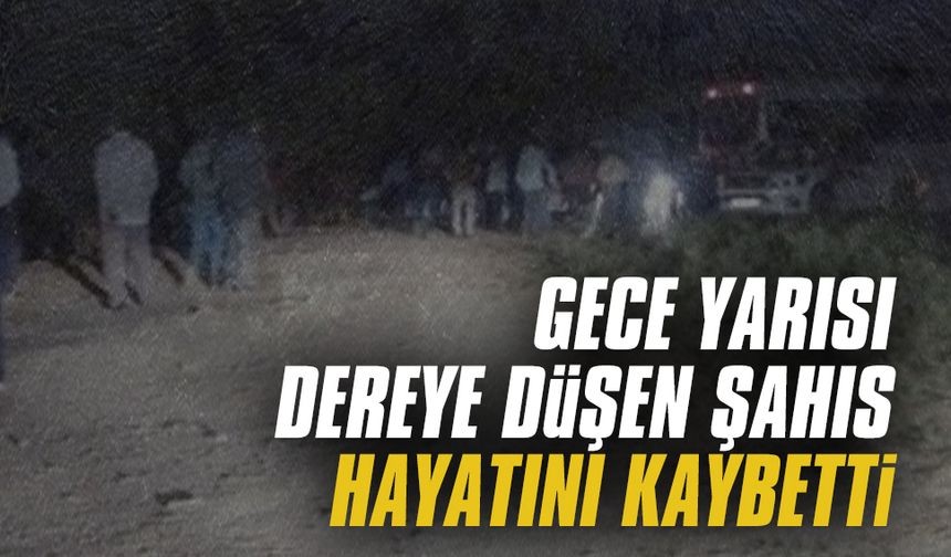 Gece yarısı dereye düşen bir kişi hayatını kaybetti
