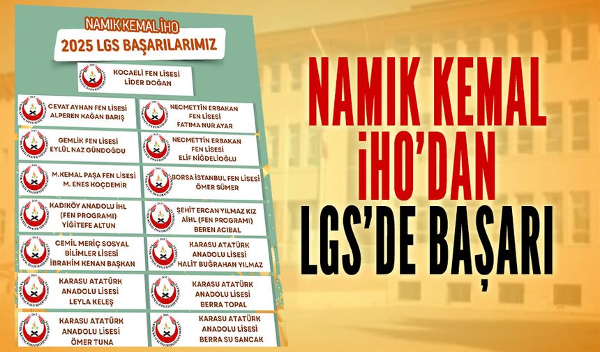 Namık Kemal İHO’dan LGS’de başarı