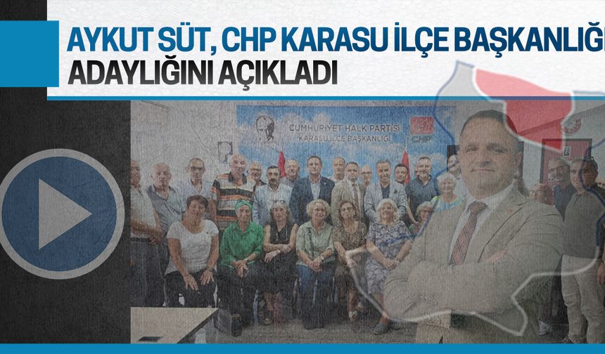 Başkan Adayı Aykut Süt, parti binasında adaylığını açıkladı
