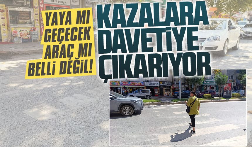 Karasu’da silinen yaya geçitleri kazaya davetiye çıkartıyor