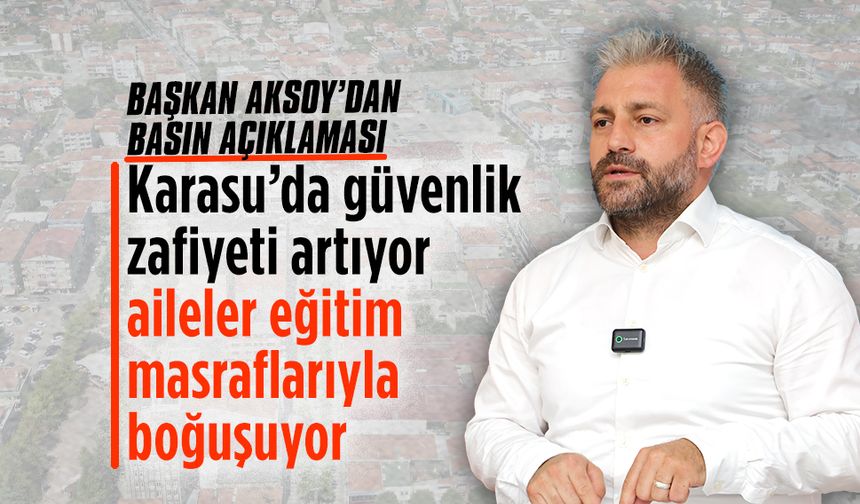 Saadet Partisi Karasu İlçe Başkanı Murat Ali Aksoy, basın açıklaması bulundu