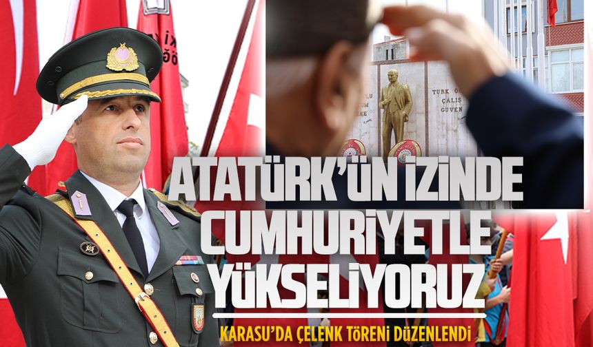 Karasu’da Cumhuriyetin 102.yılı kutlamaları çelenk töreniyle başladı