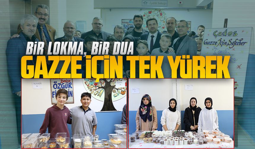 Gazze’ye destek için Karasu İmam Hatip Ortaokulu seferber oldu