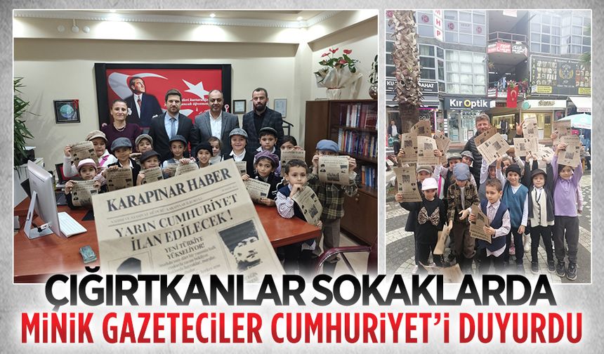 Karapınar İlkokulu öğrencilerinden Cumhuriyet coşkusu