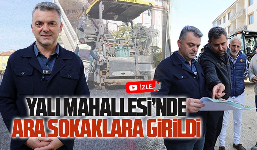 Yalı Mahallesi’nin ara sokaklarında asfalt serimi başladı