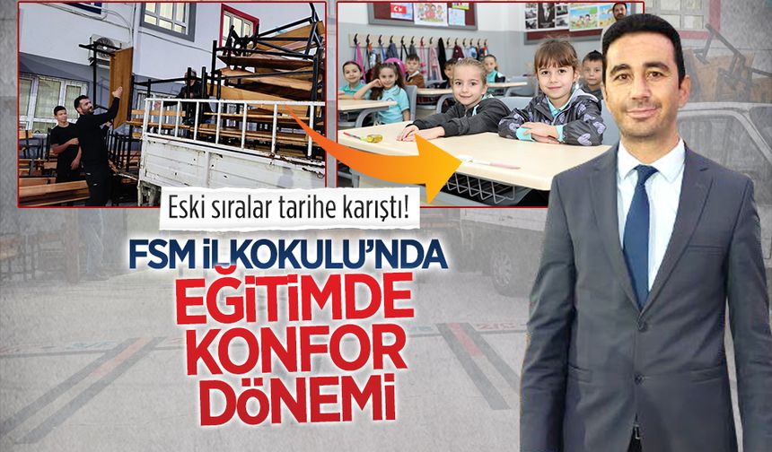 Karasu Fatih Sultan Mehmet İlkokulu’nda Sıralar Yenilendi