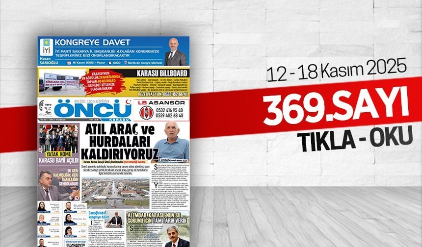 Öncü Karasu Gazetesi 369.sayı