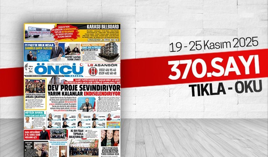 Öncü Karasu Gazetesi 370.sayı